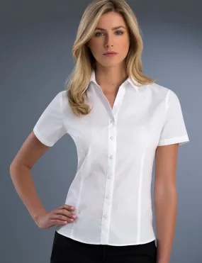 Ladies Poplin White Blouse