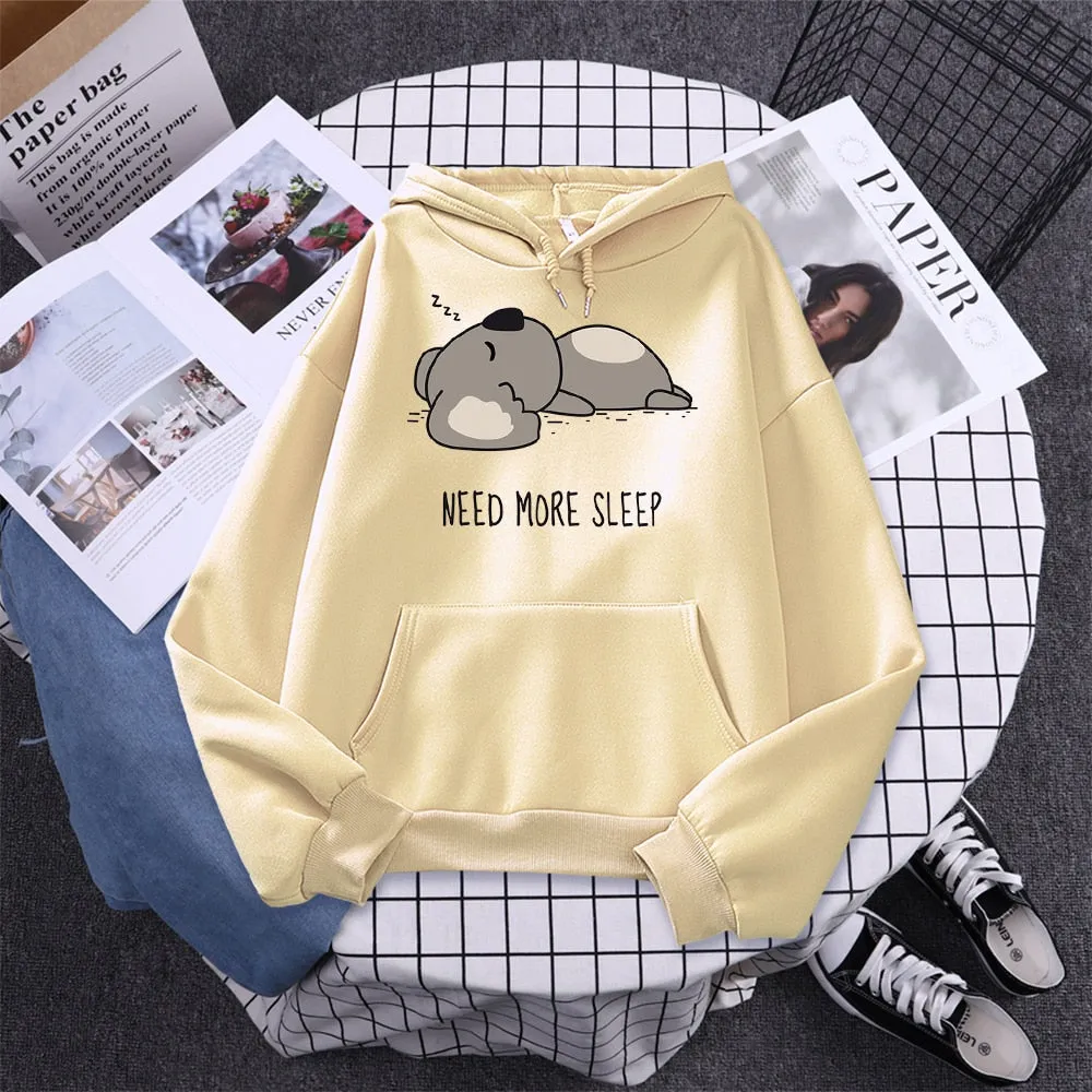 Lazy Koala Oversized Hoodie Sweatshirt