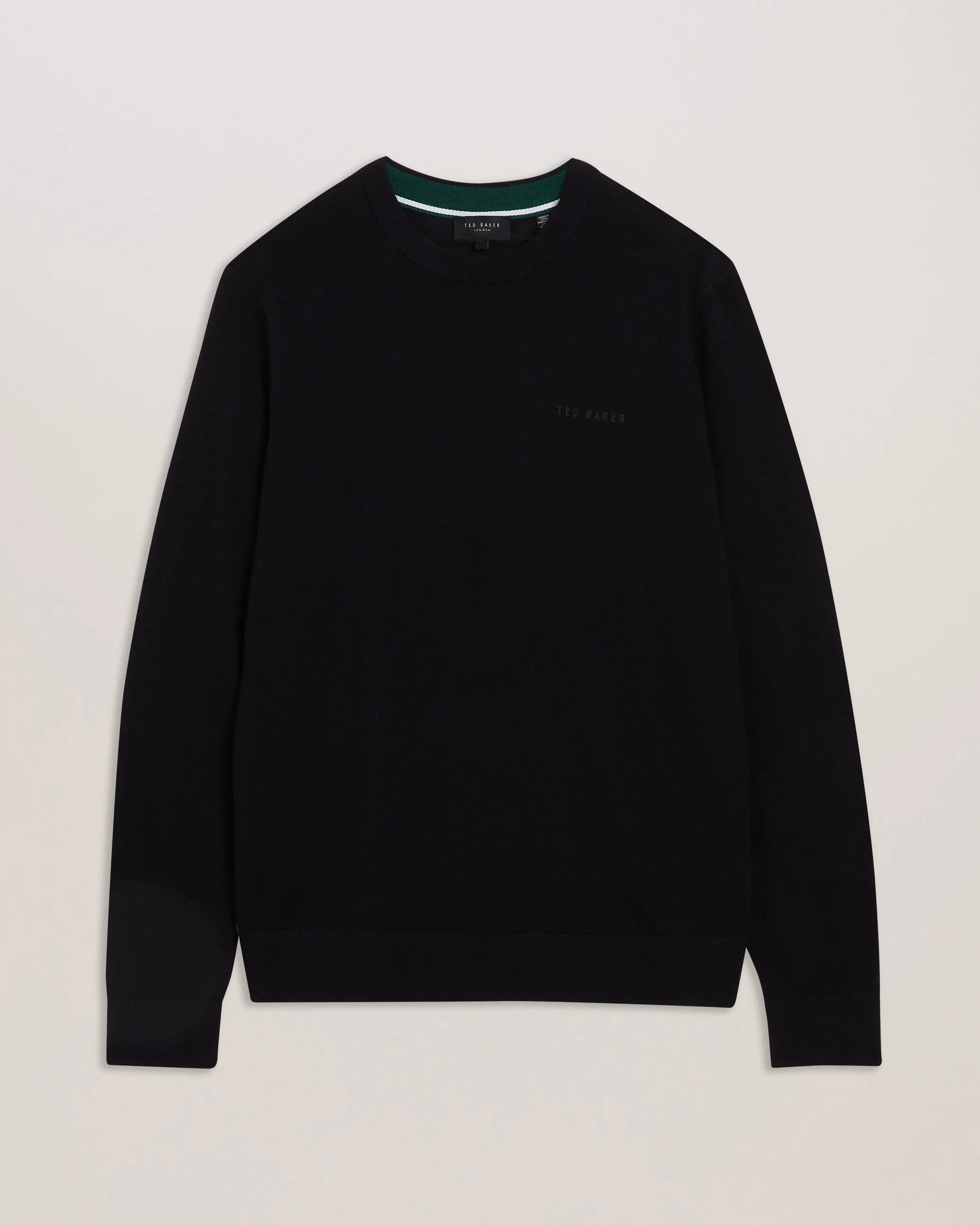 Liblo Ls Merino Branded Crew Neck Navy