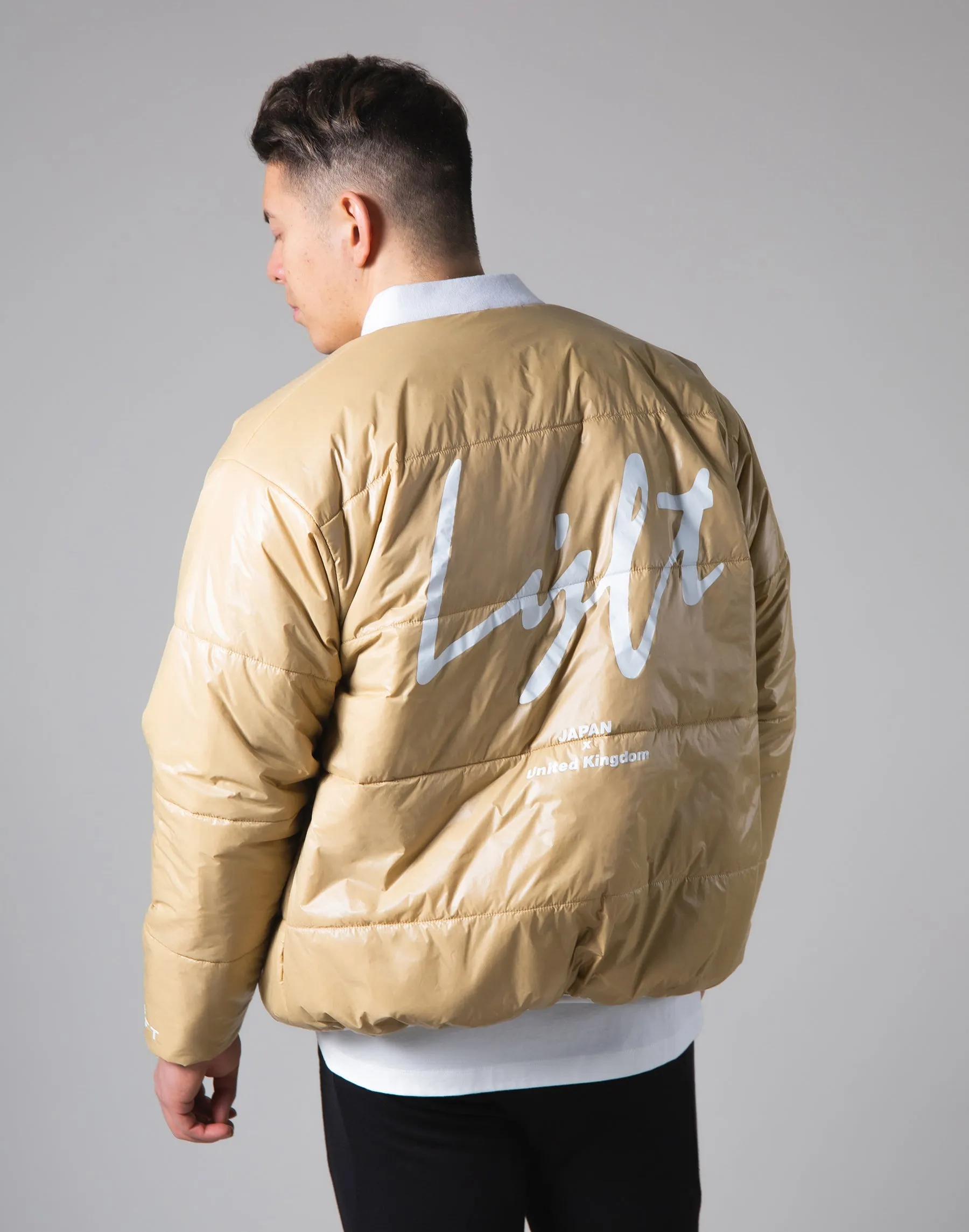 Light Weight Warm Nylon Jacket - Beige