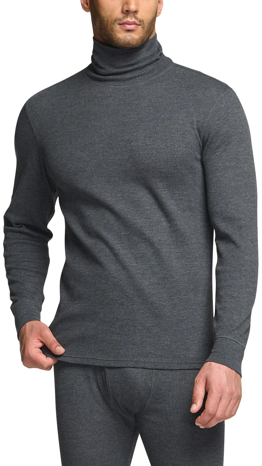 Long Sleeve Mock Neck Thermal Underwear Top [HUT503]