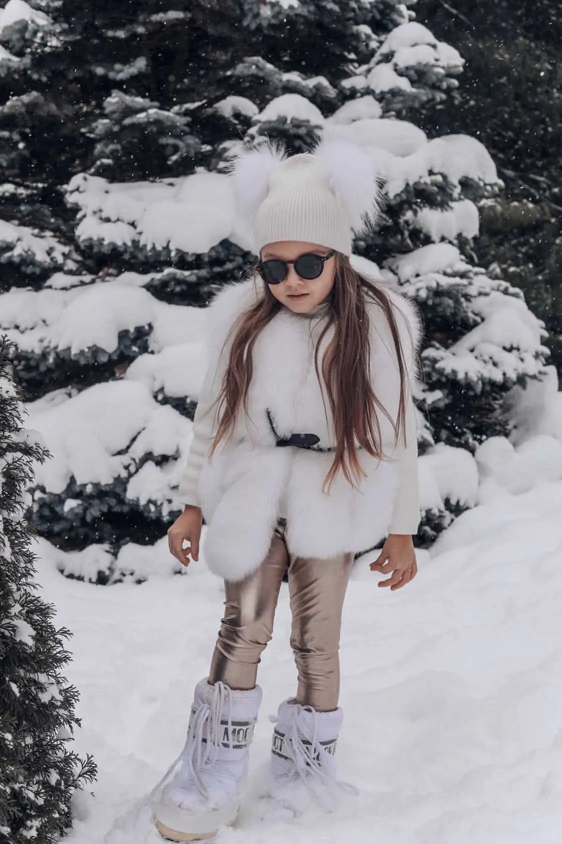 Luxurious White Fox Vest