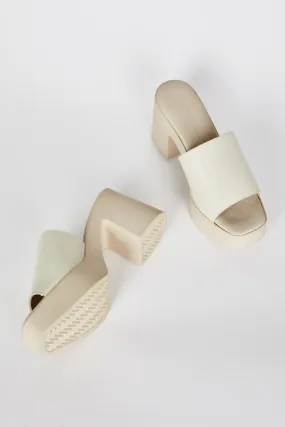 MARY PLATFORM HEEL CREAM SOLE