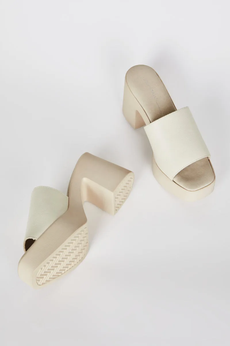 MARY PLATFORM HEEL CREAM SOLE