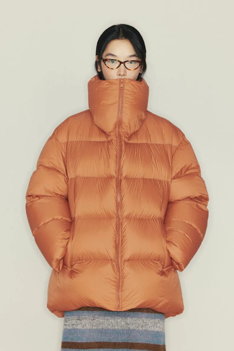 Medium long fluffy outwear down jacket | 6 color