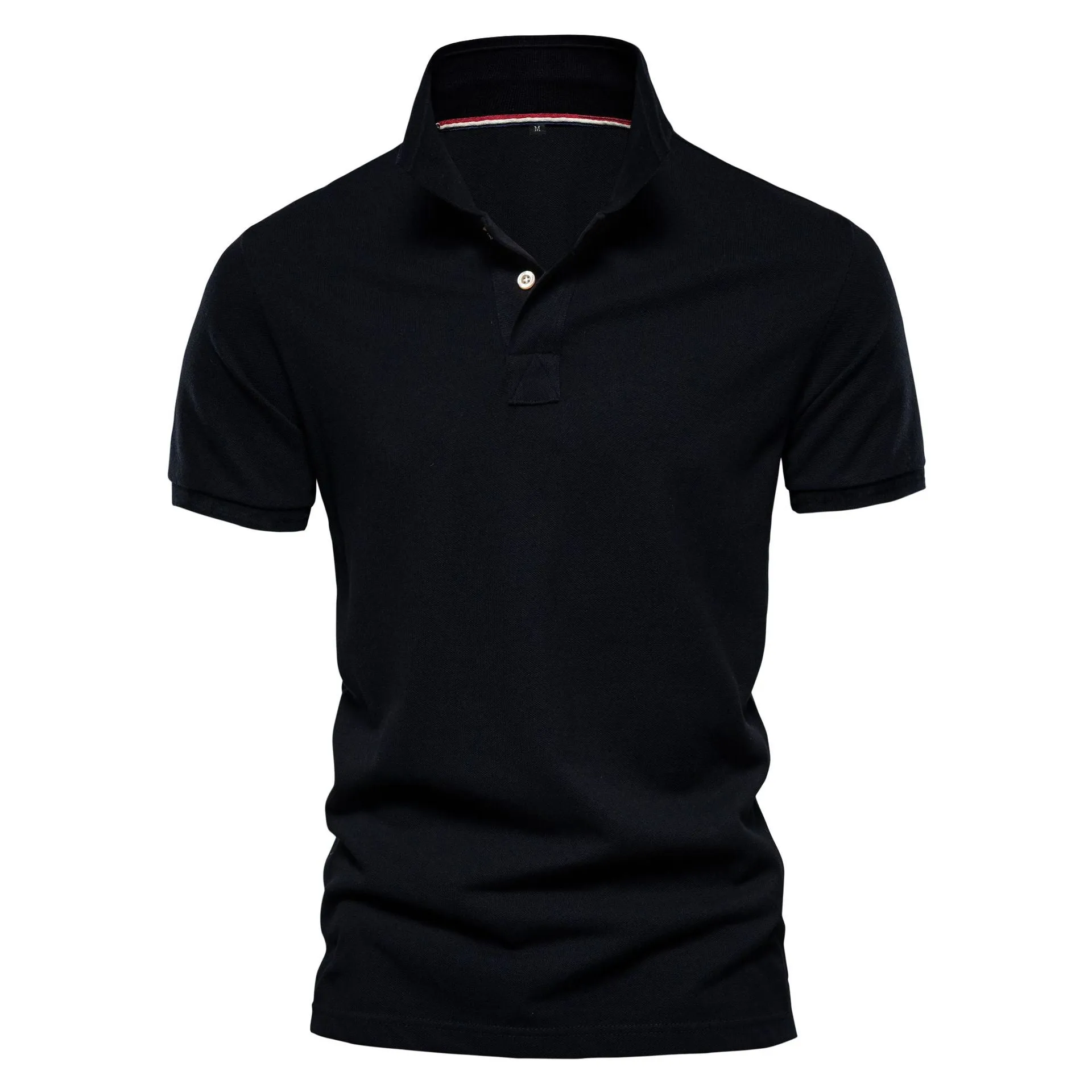 Men's 100% Cotton Solid Color Polo Shirt