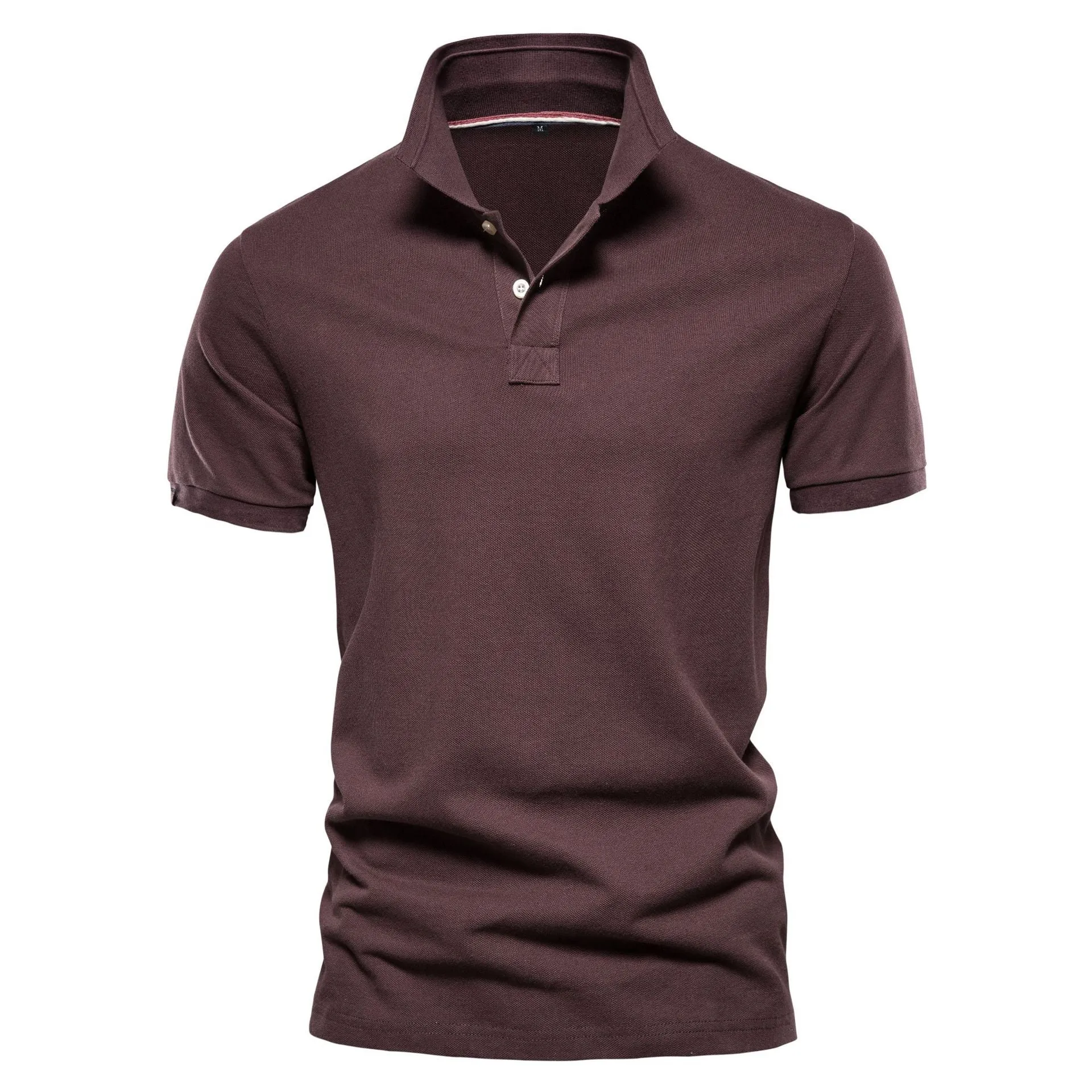 Men's 100% Cotton Solid Color Polo Shirt