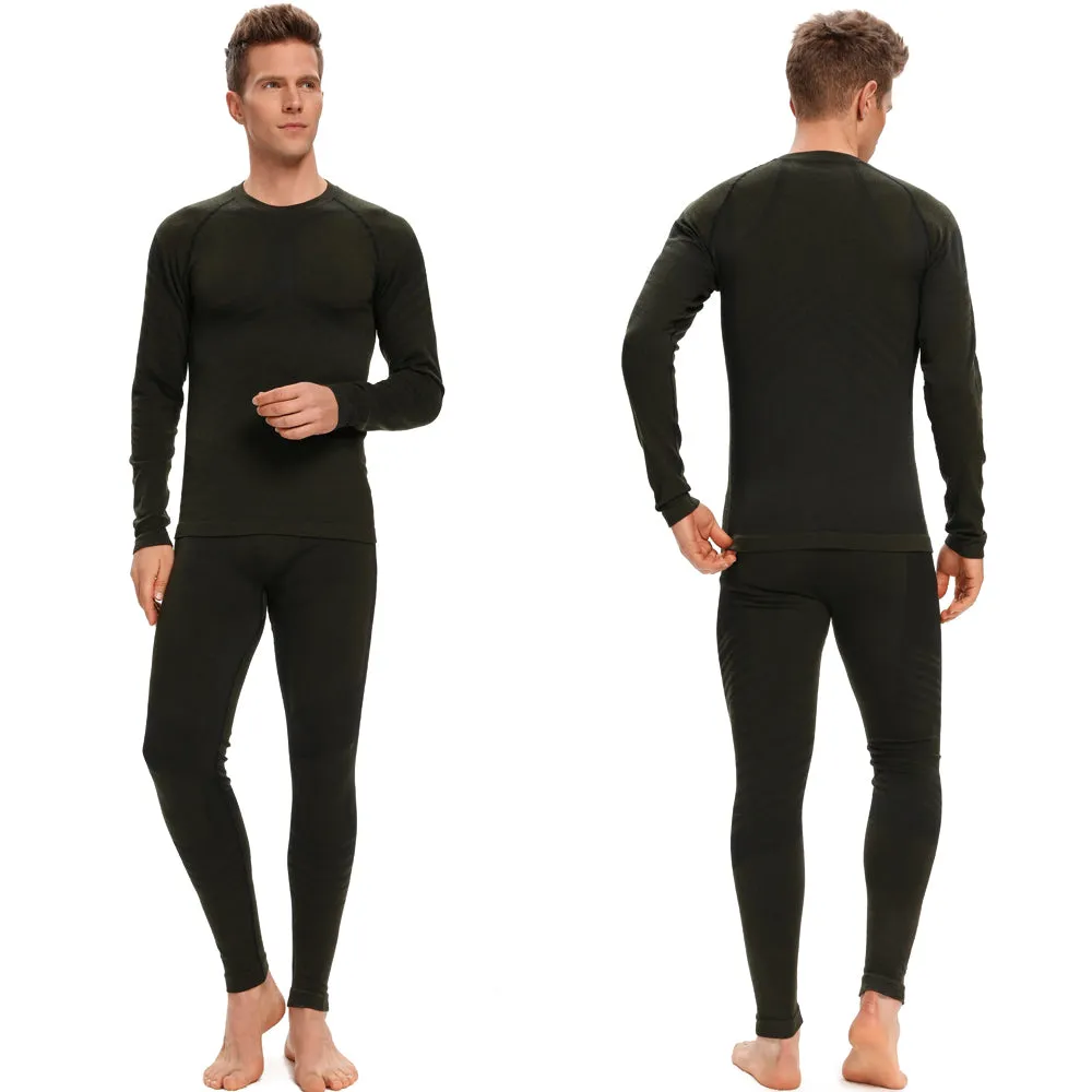 Men's 100% Merino Wool Base Layer Set Thermal Underwear