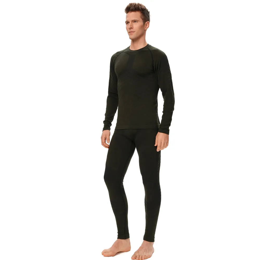 Men's 100% Merino Wool Base Layer Set Thermal Underwear