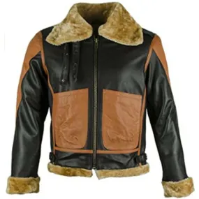 Men's Faux Shearling Bomber Jacket