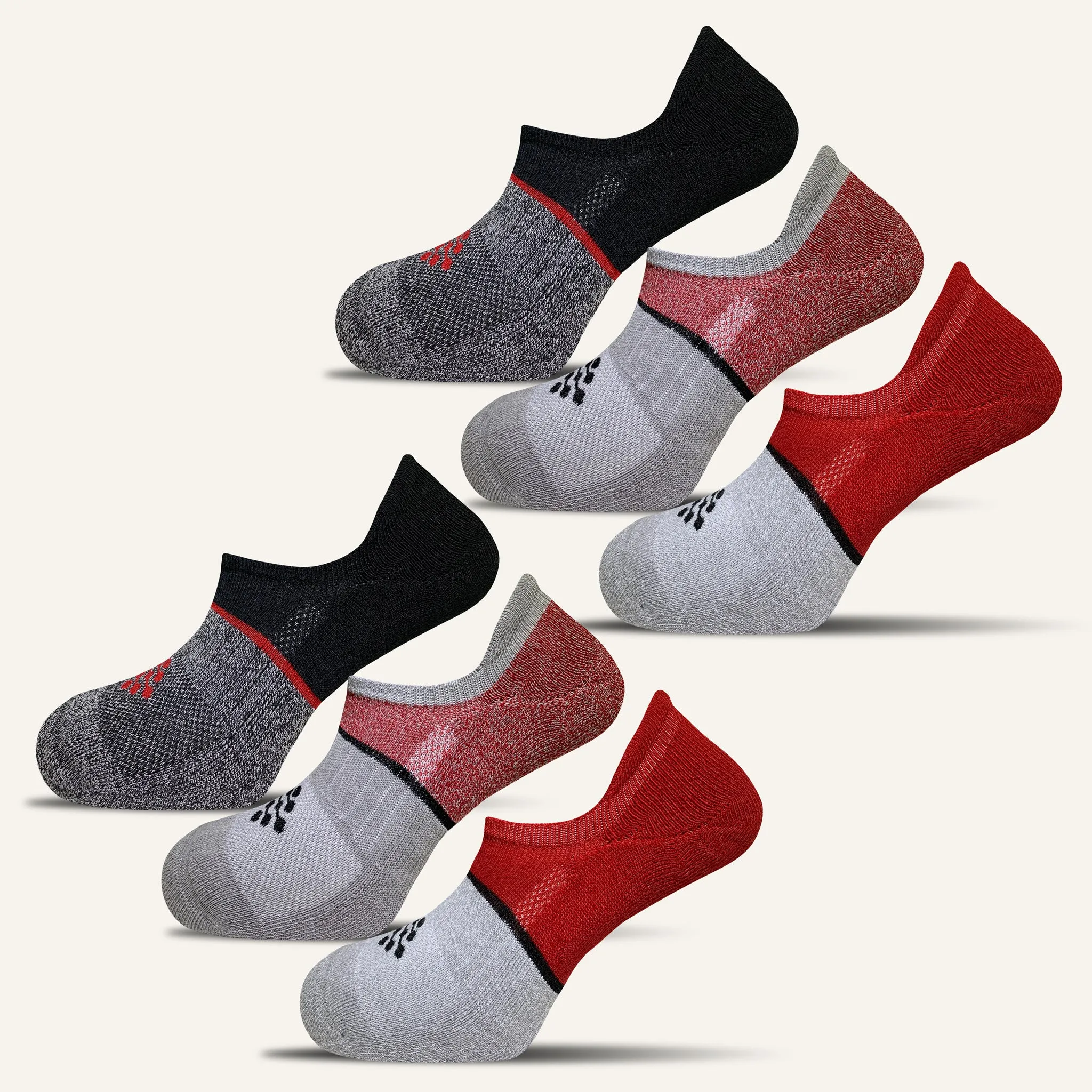 Men's Hidden No Show Socks with Tab - 6 Pair