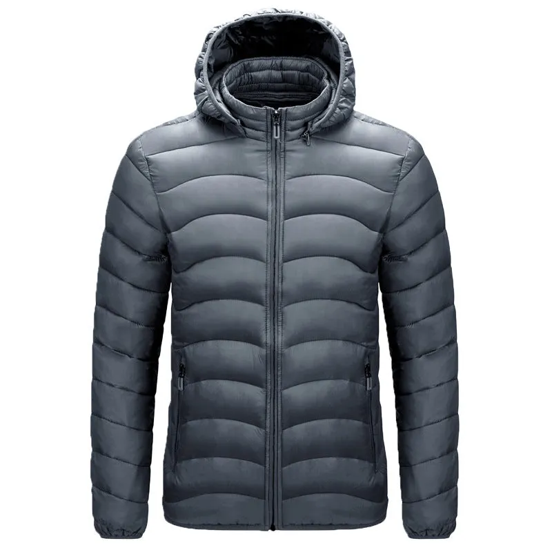 MEN'S LIGHT Warm COTTON JACKET With Hood