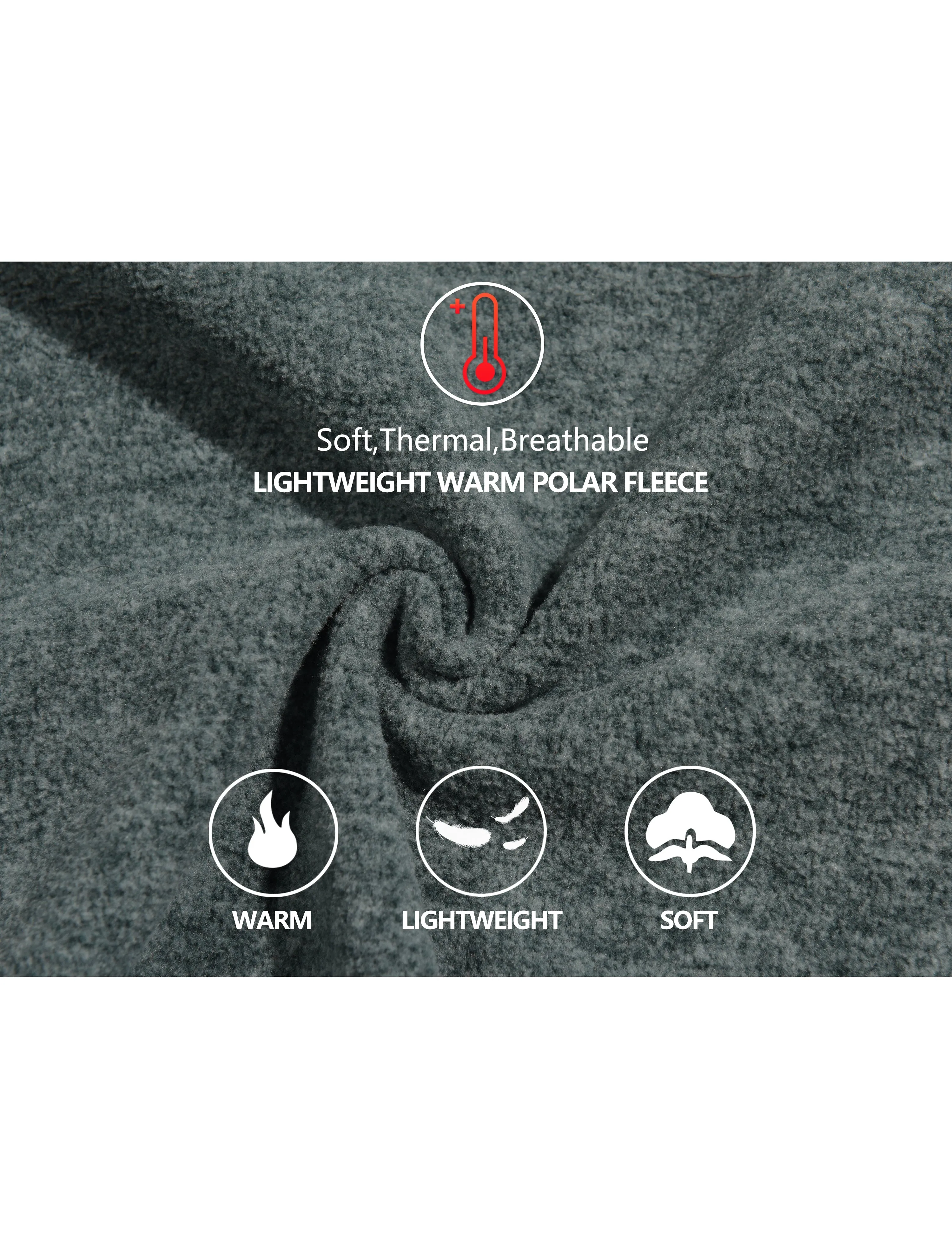 Men's Lightweight Warm Polar Fleece Running Hooded Jacket