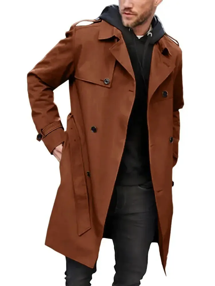 Men's Long-sleeved Lapel Cooked Coat