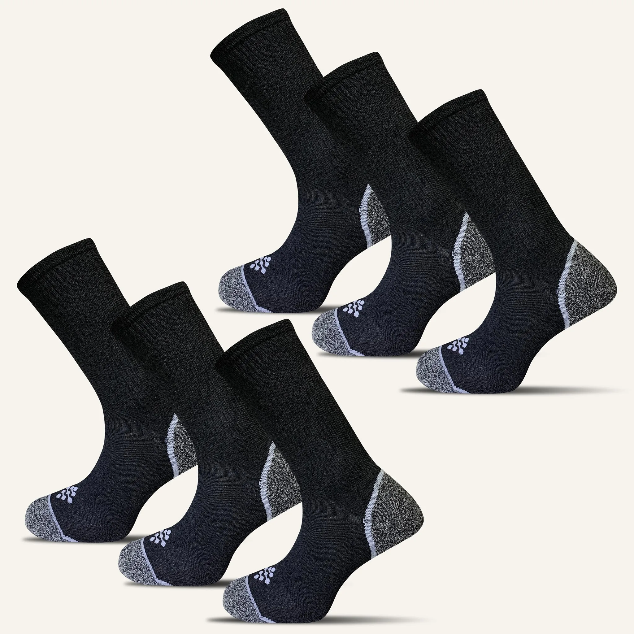 Men's Performance Crew Socks- 6 Pair