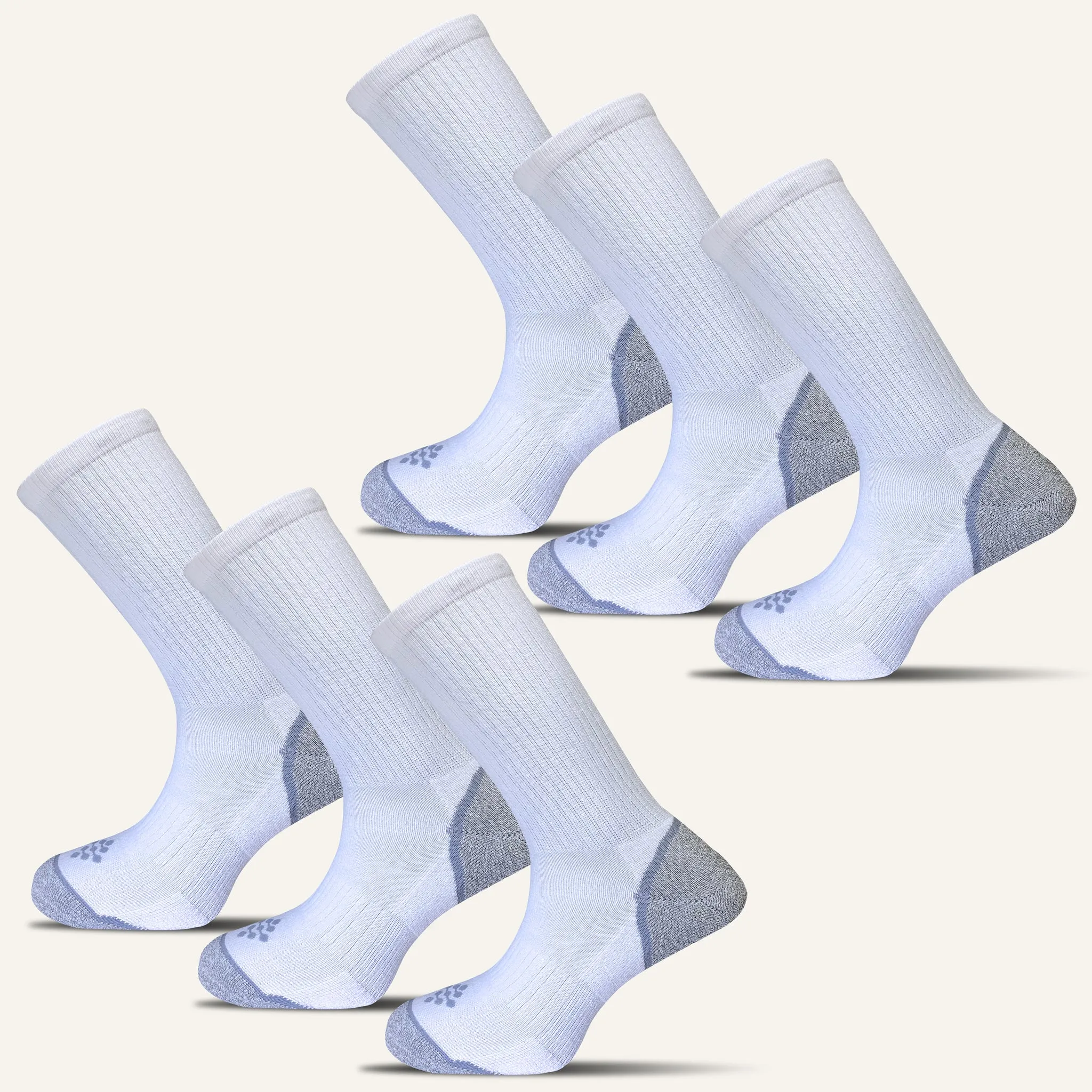 Men's Performance Crew Socks- 6 Pair