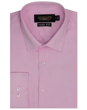 Men's Pink Fine Twill Cotton Shirt