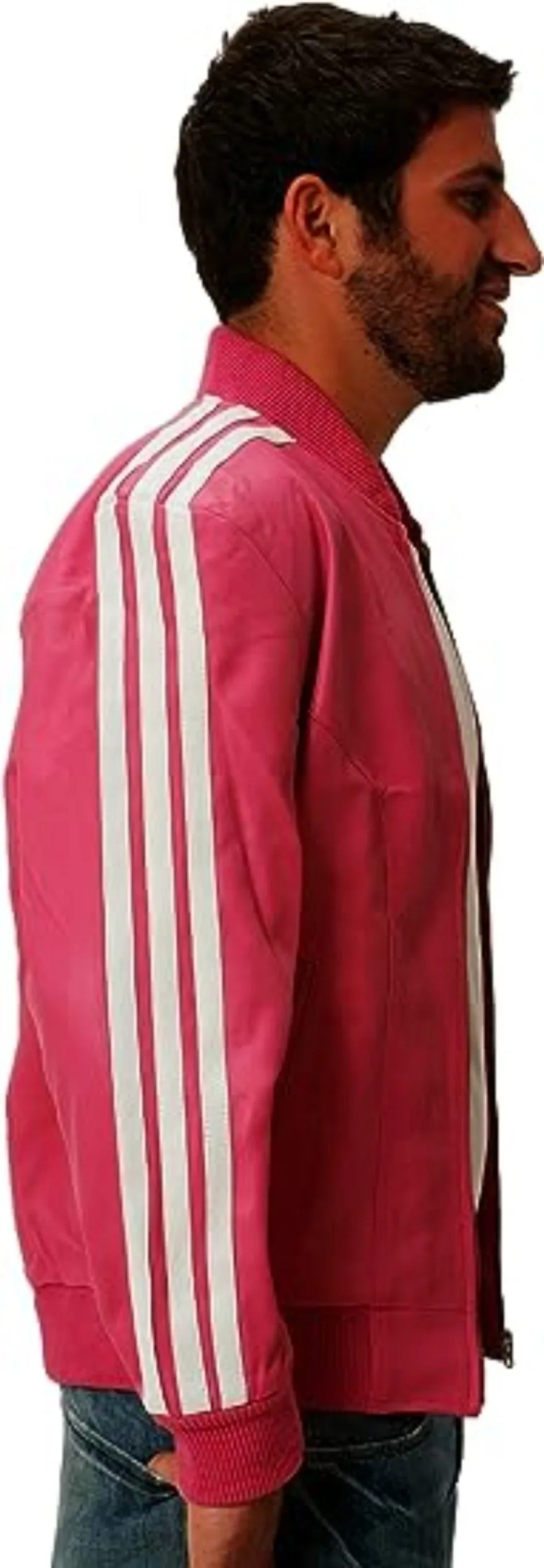 Mens Pink Leather Jacket