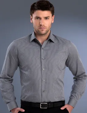 Mens Pinstripe Gunmetal Business Shirt