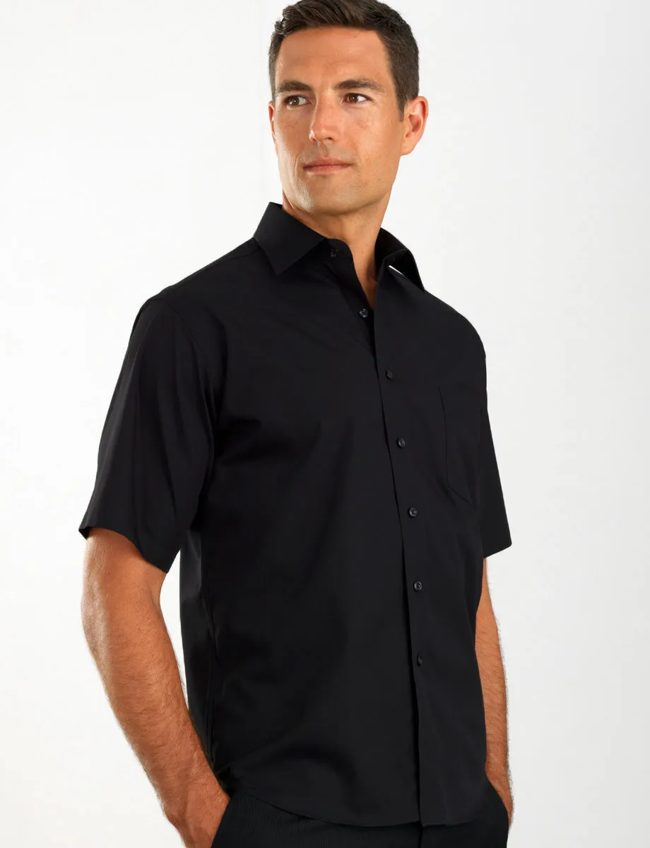 Mens Poplin Black Business Shirt