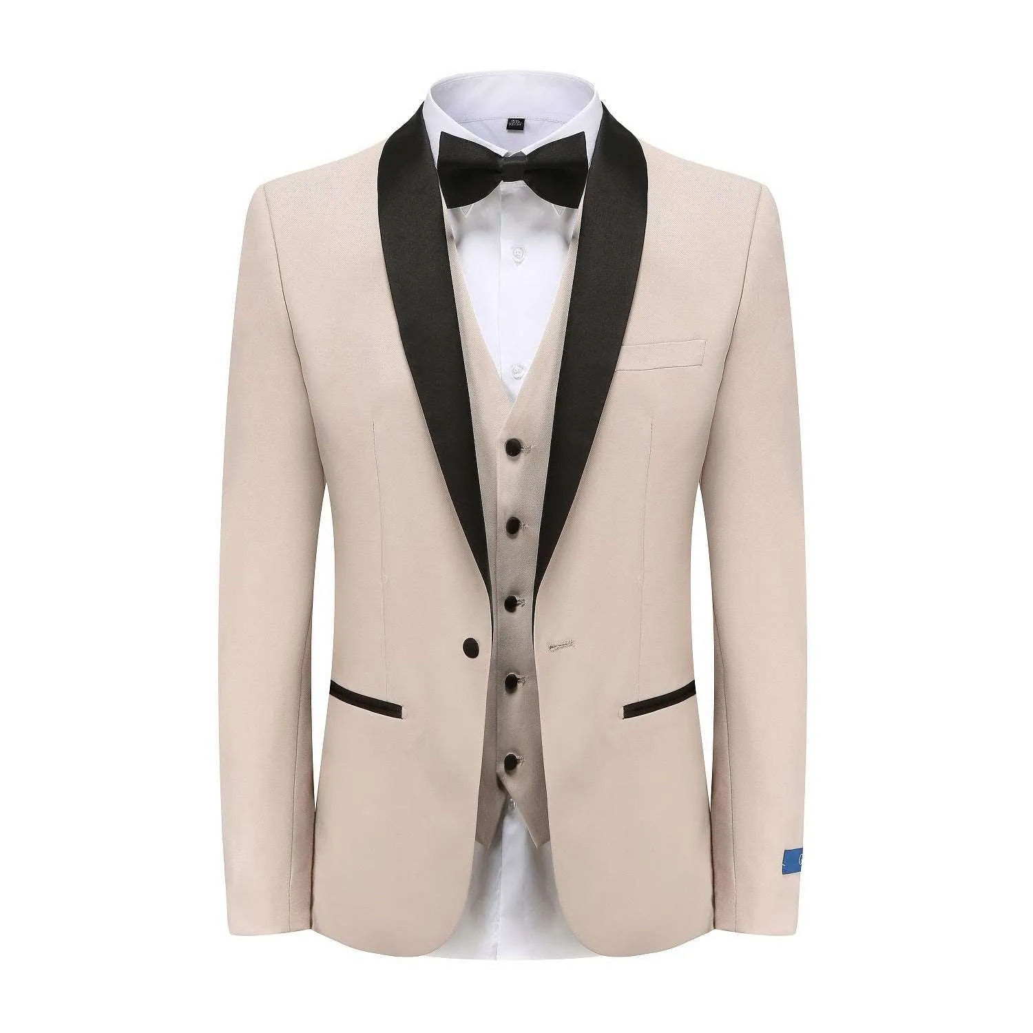 Men's Premium 3 Pc Shawl Lapel Slim Fit Tuxedo Set