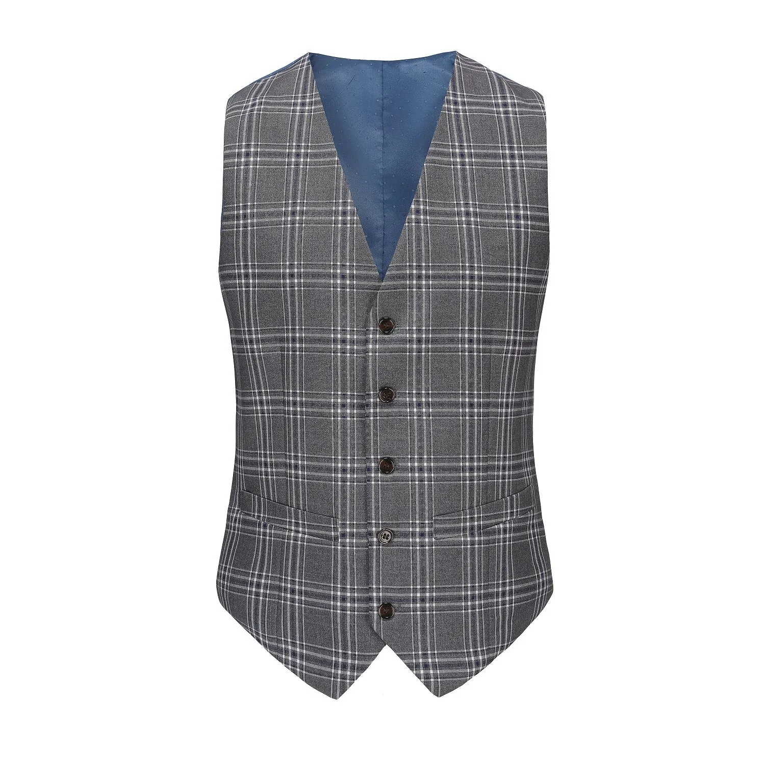 Men's Slim-Fit 3PC Glen Plaid Suit