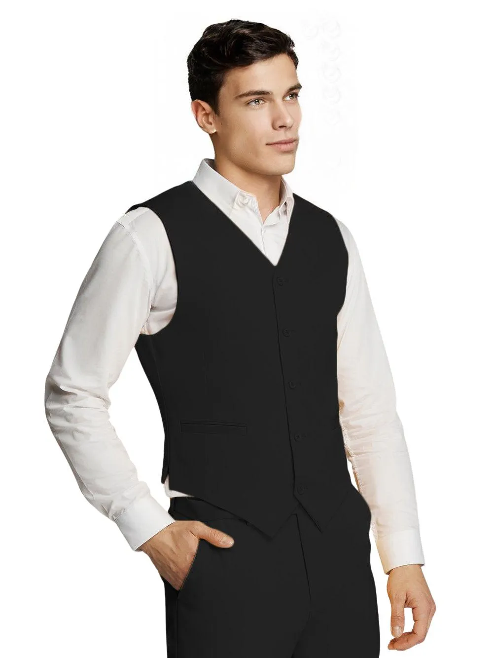 Microfiber Black Waistcoat