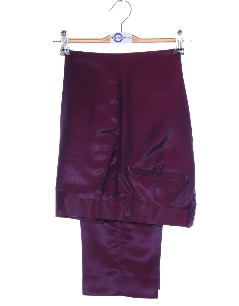 Mod Fashion Burgundy Wine Tonic Suit