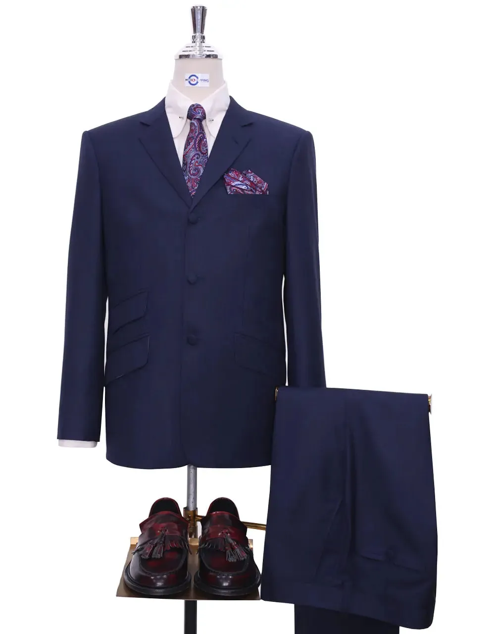 Mod Suit - 60s Mod Style Essential Navy Blue Suit