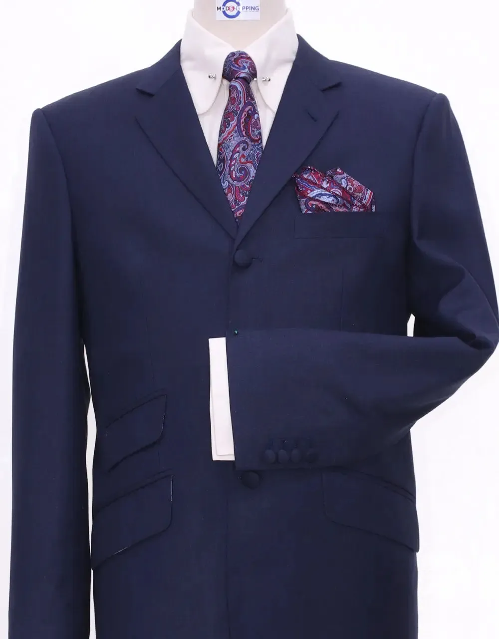 Mod Suit - 60s Mod Style Essential Navy Blue Suit