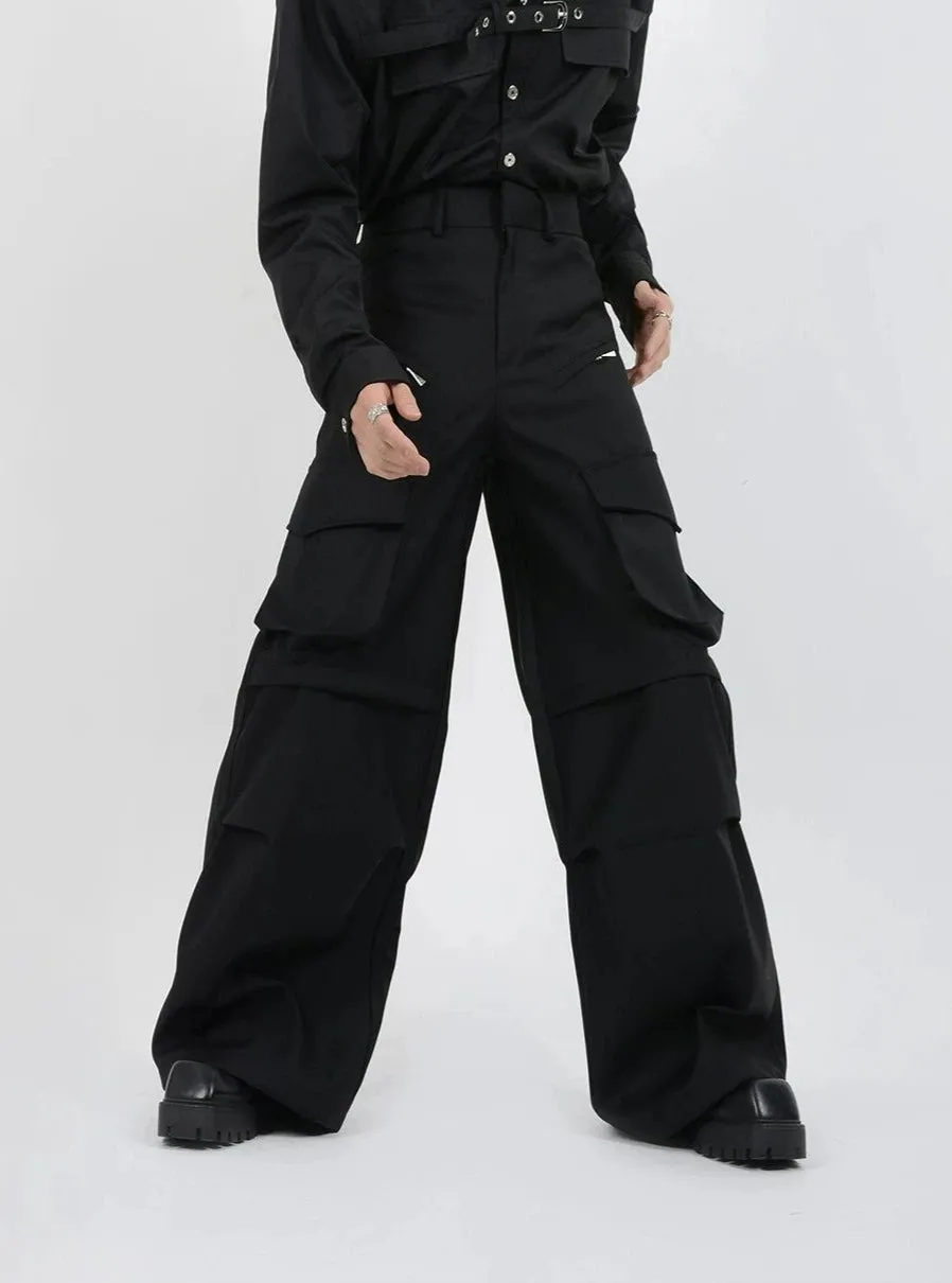 Multi Pocket Cargo Trousers with Zip Details