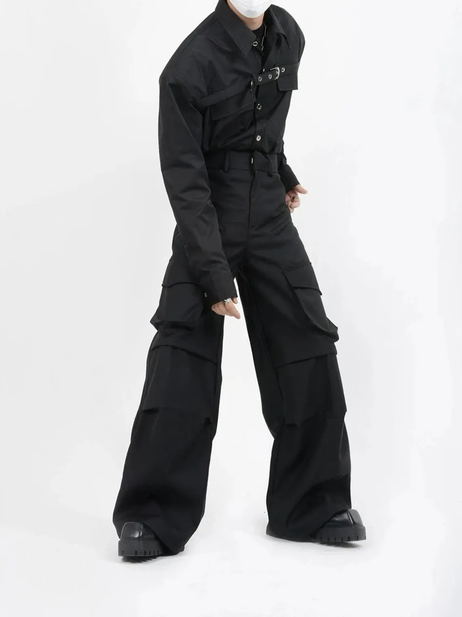 Multi Pocket Cargo Trousers with Zip Details