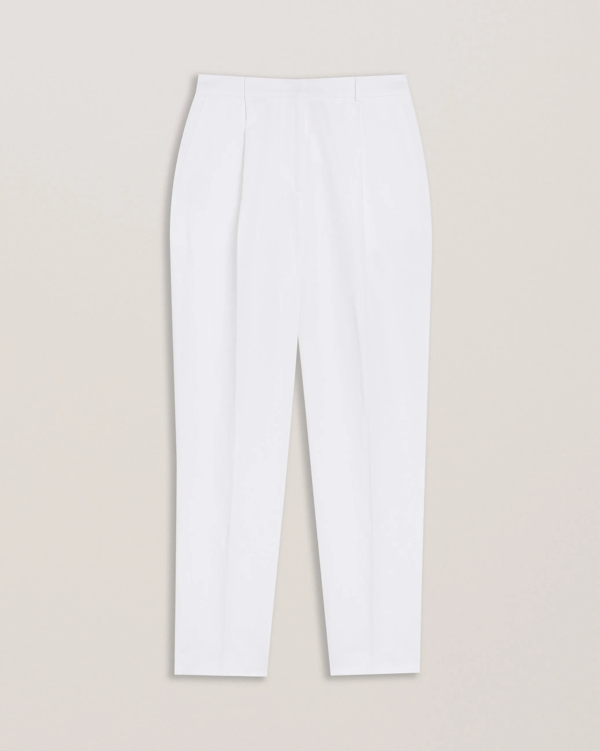 Musubt High Rise Tailored Trousers White