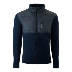 New Balance Men's Quilted Chest Full-Zip Fleece Jacket Navy Heather/Navy L