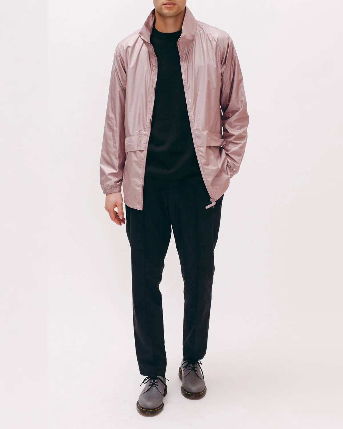 Nylon Warm Up Jacket - Mauve