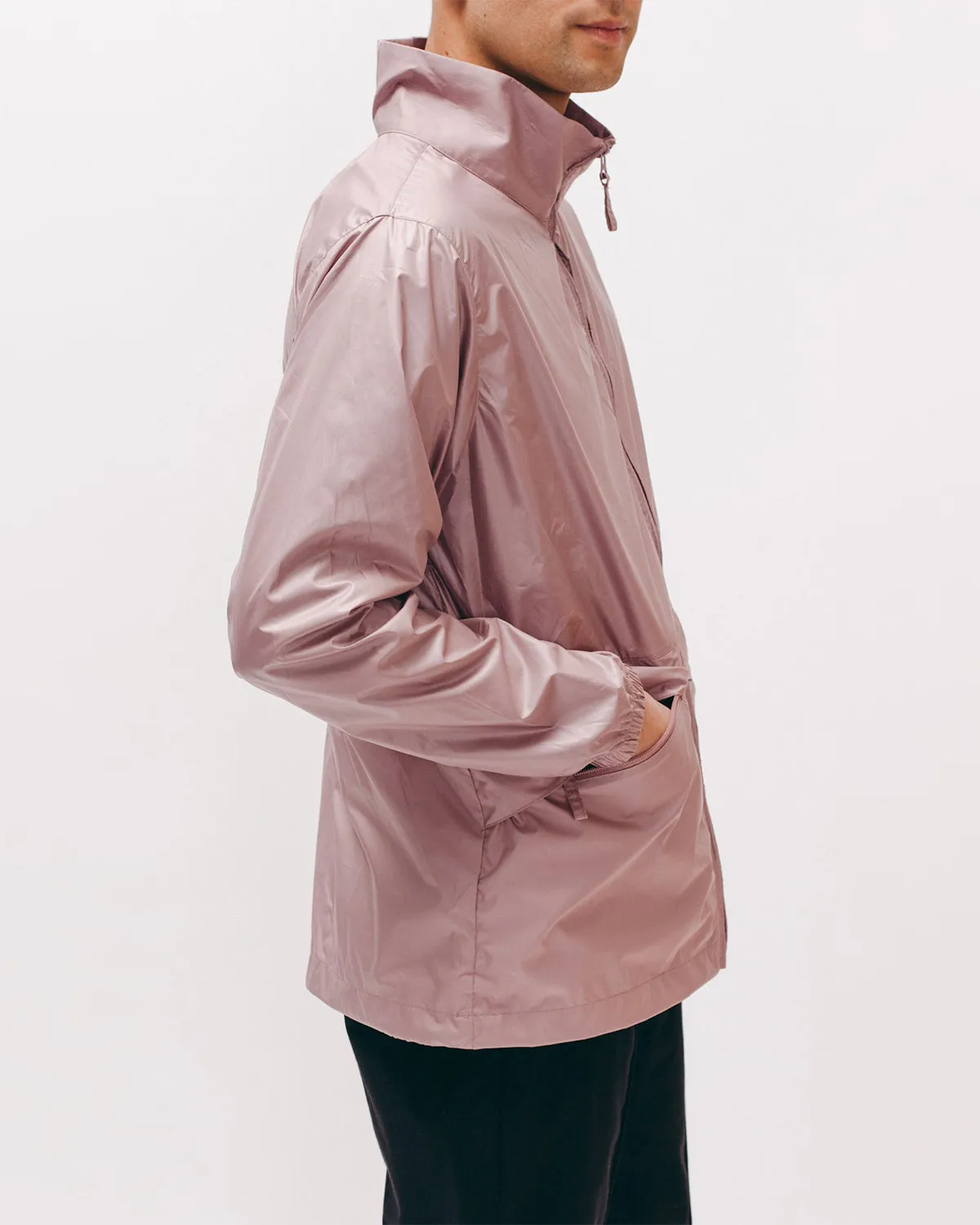 Nylon Warm Up Jacket - Mauve