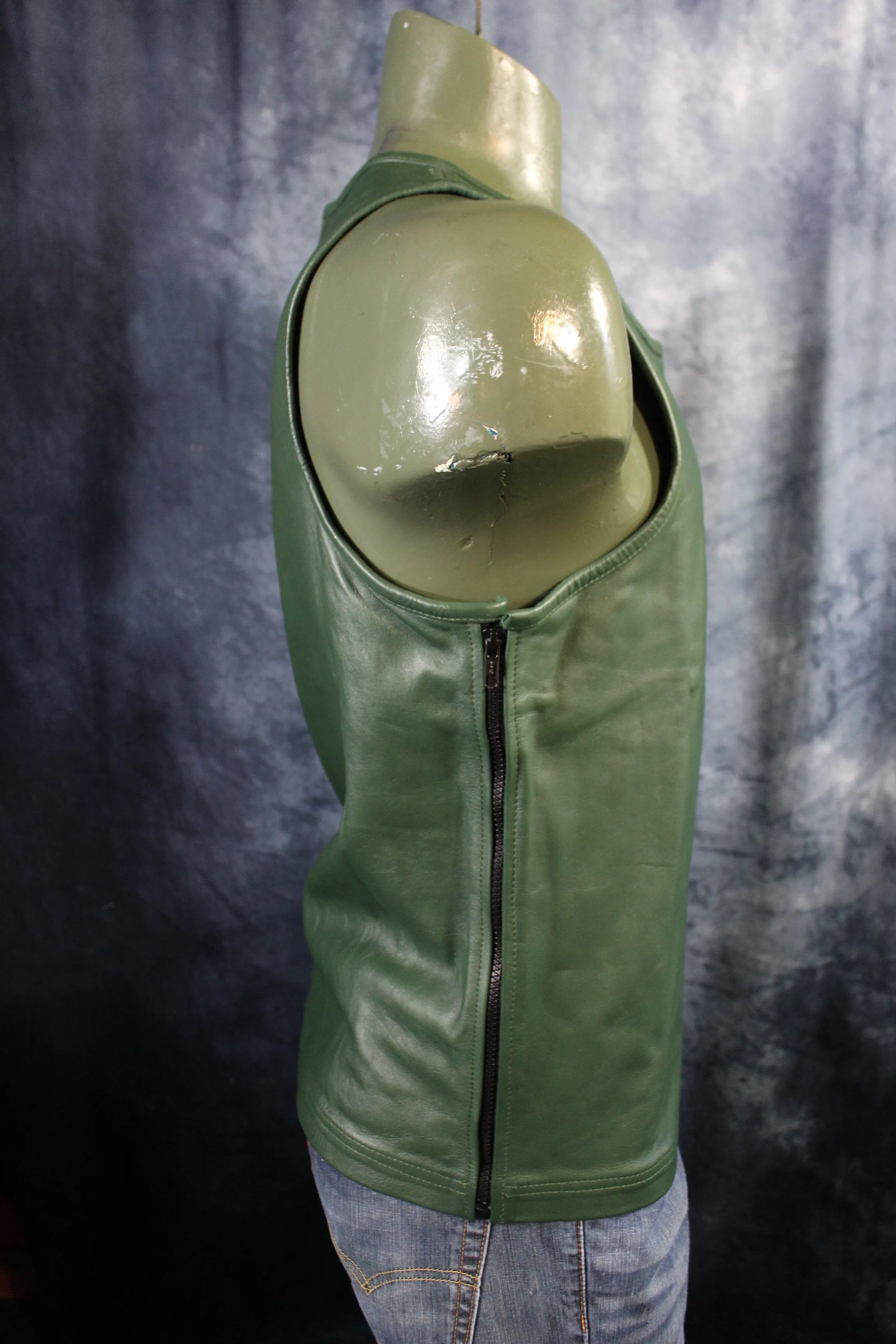 OnF Leather Tank Tops in Hunter Green