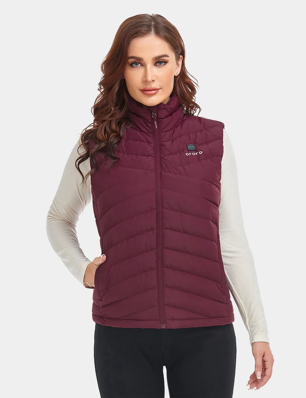 (Open-box) Women's Heated Lightweight Down Vest (Battery Set Not Included)