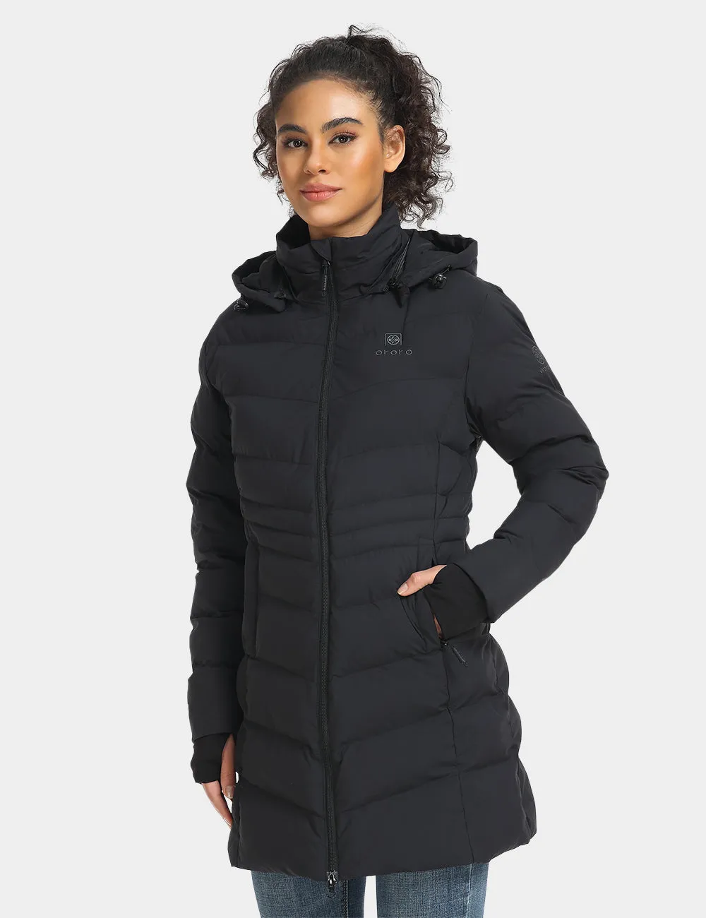 (Open-box) Women's Heated Puffer Parka Jacket (Battery Set Not Included)