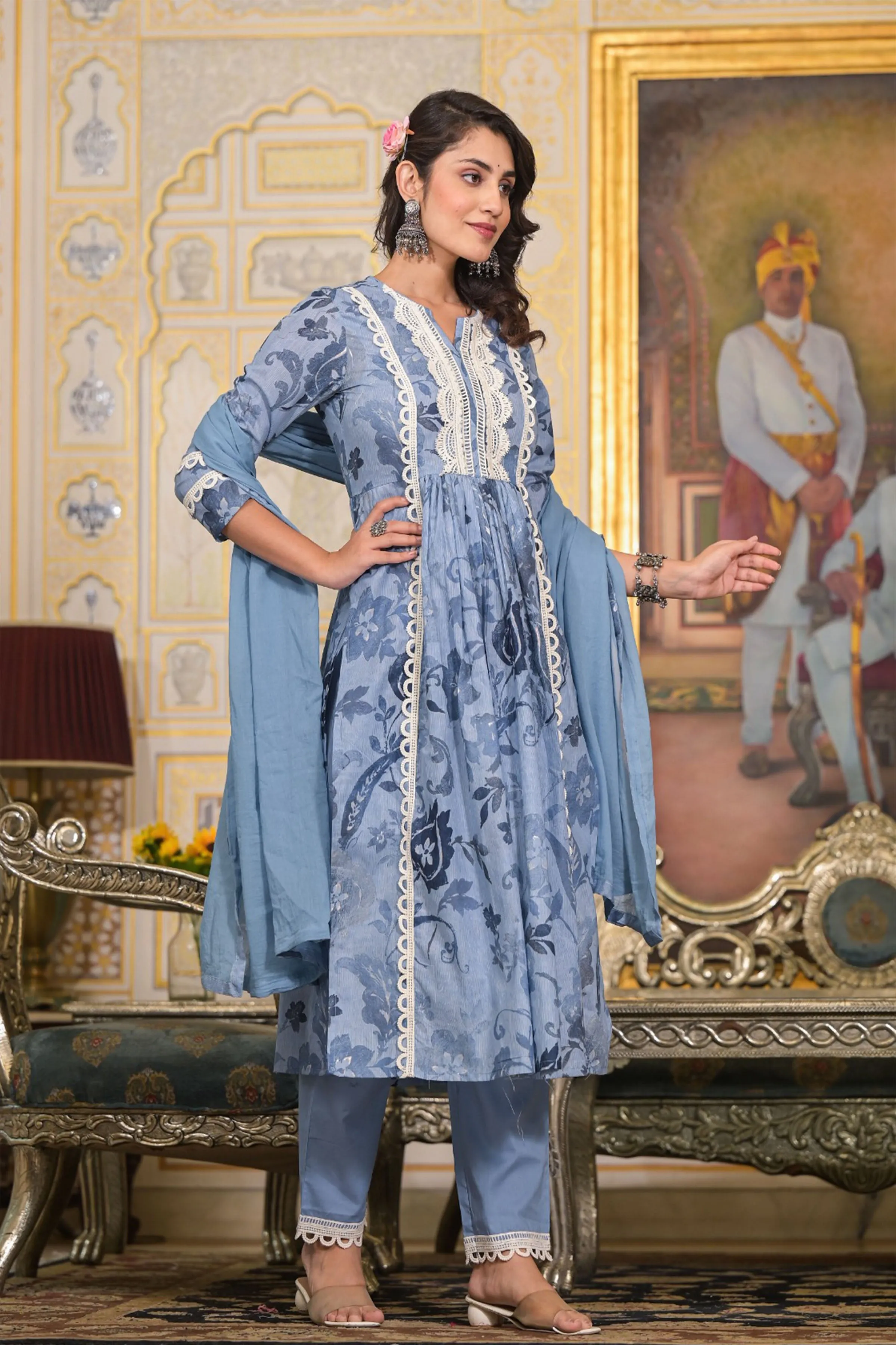 Orchid Blue Nyra Anarkali Set