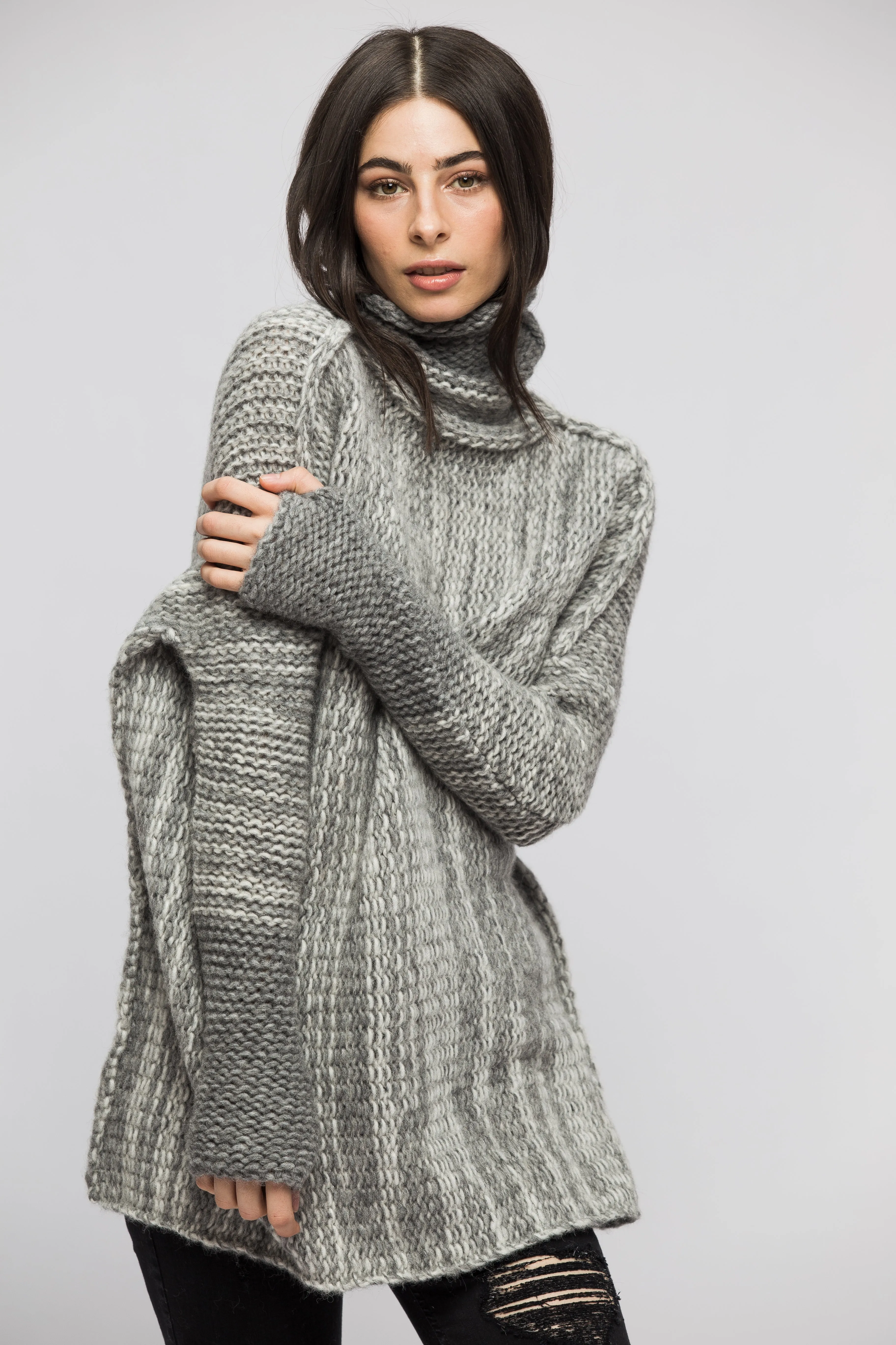 Oversized  Alpaca Chunky knit sweater.