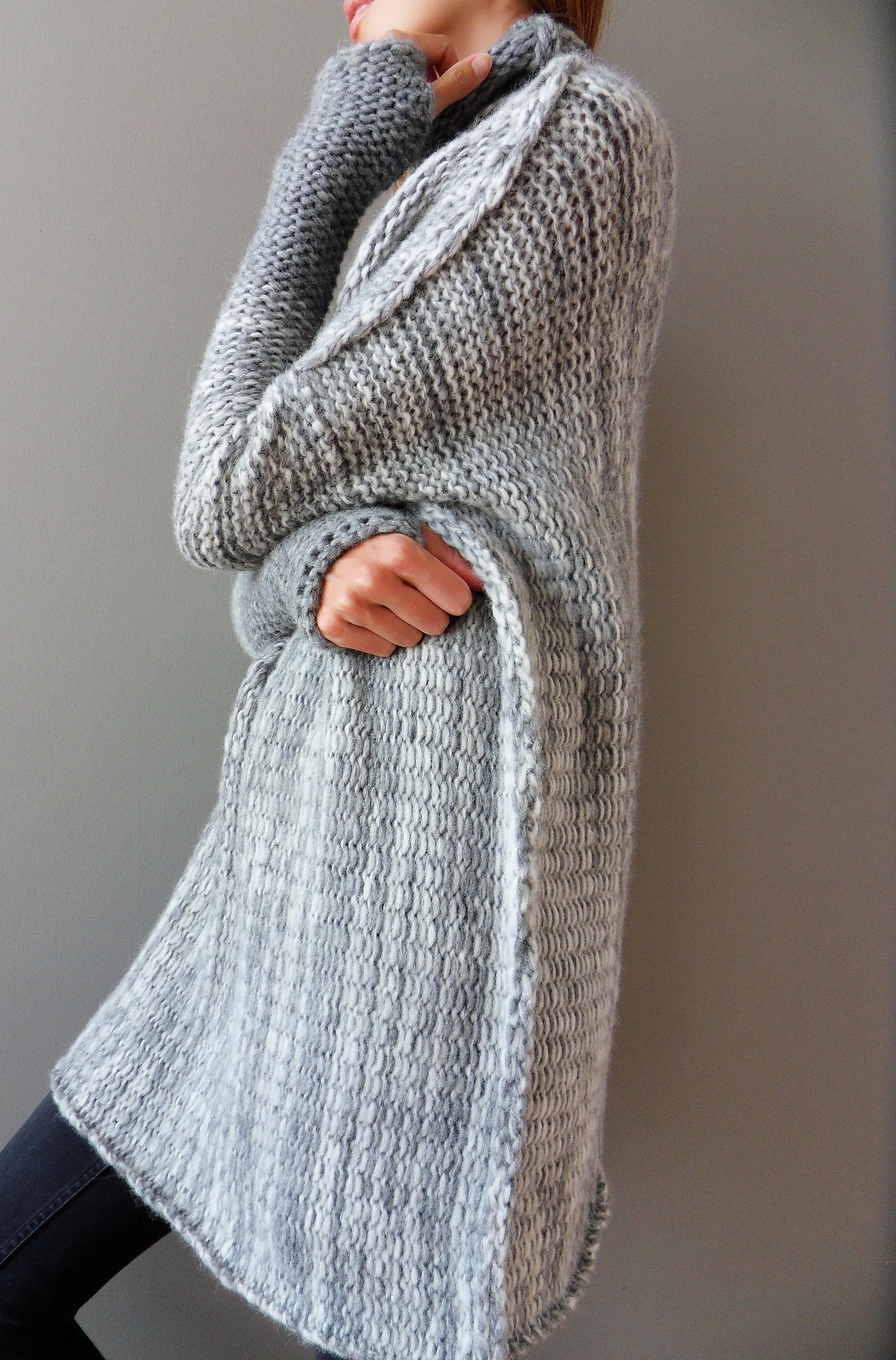 Oversized  Alpaca Chunky knit sweater.