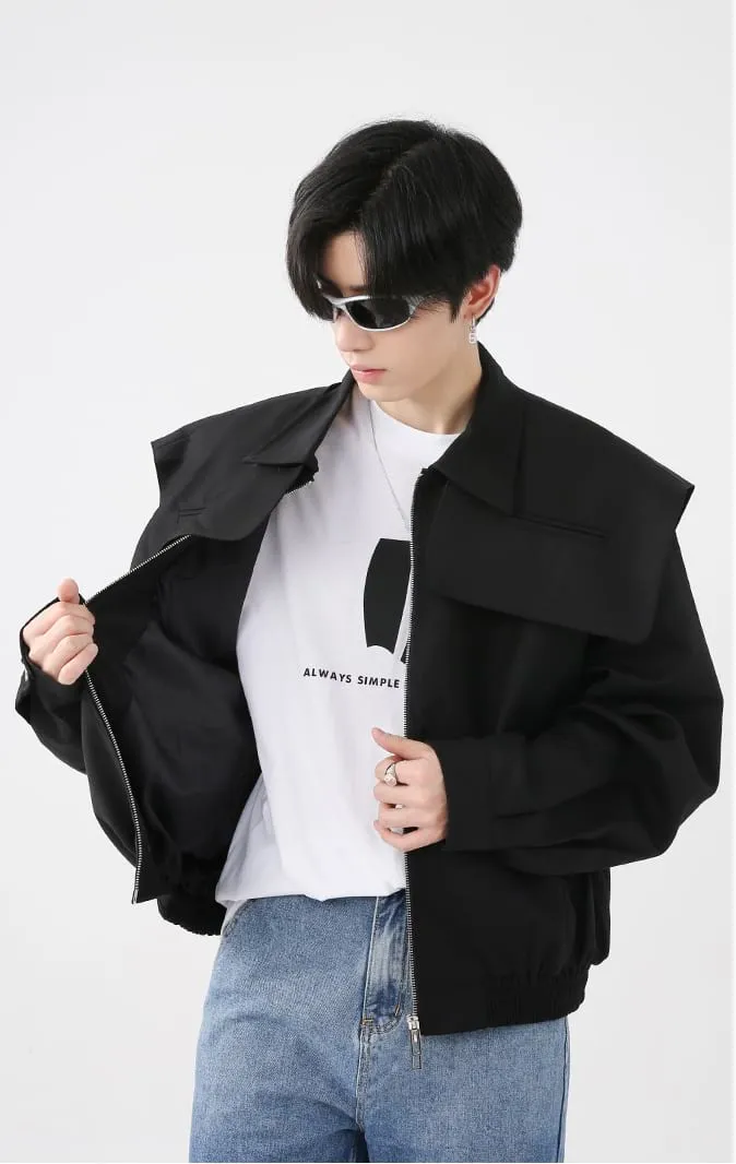 Oversized Shoulder Cape Jacket