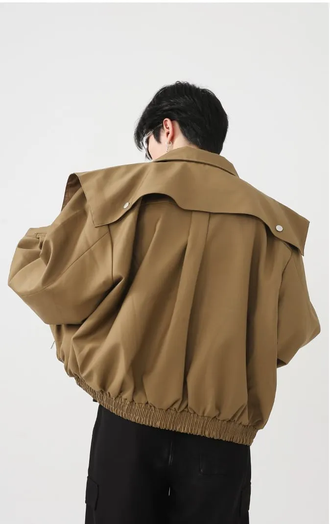 Oversized Shoulder Cape Jacket