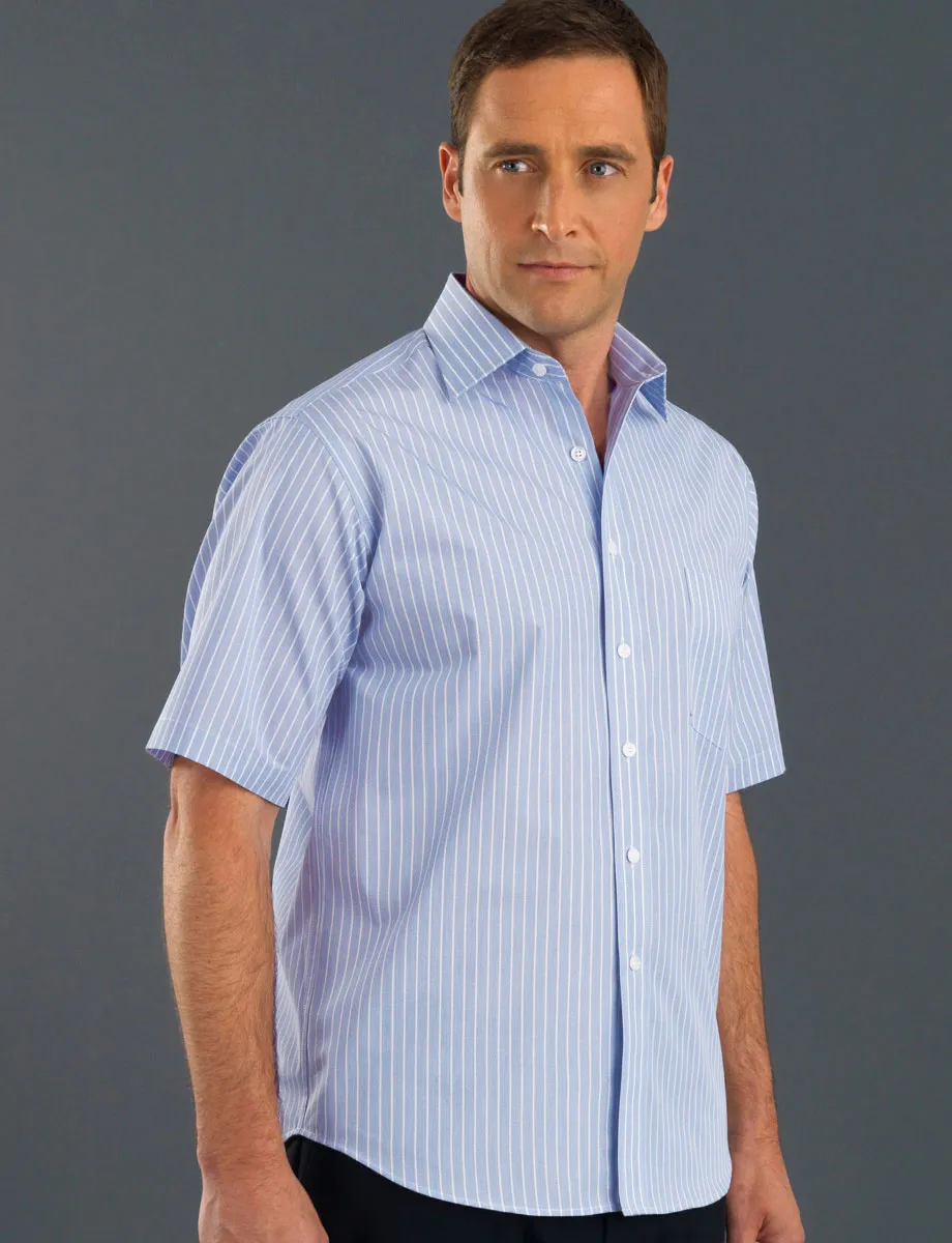 Pinfeather Stripe Blue Business Shirt