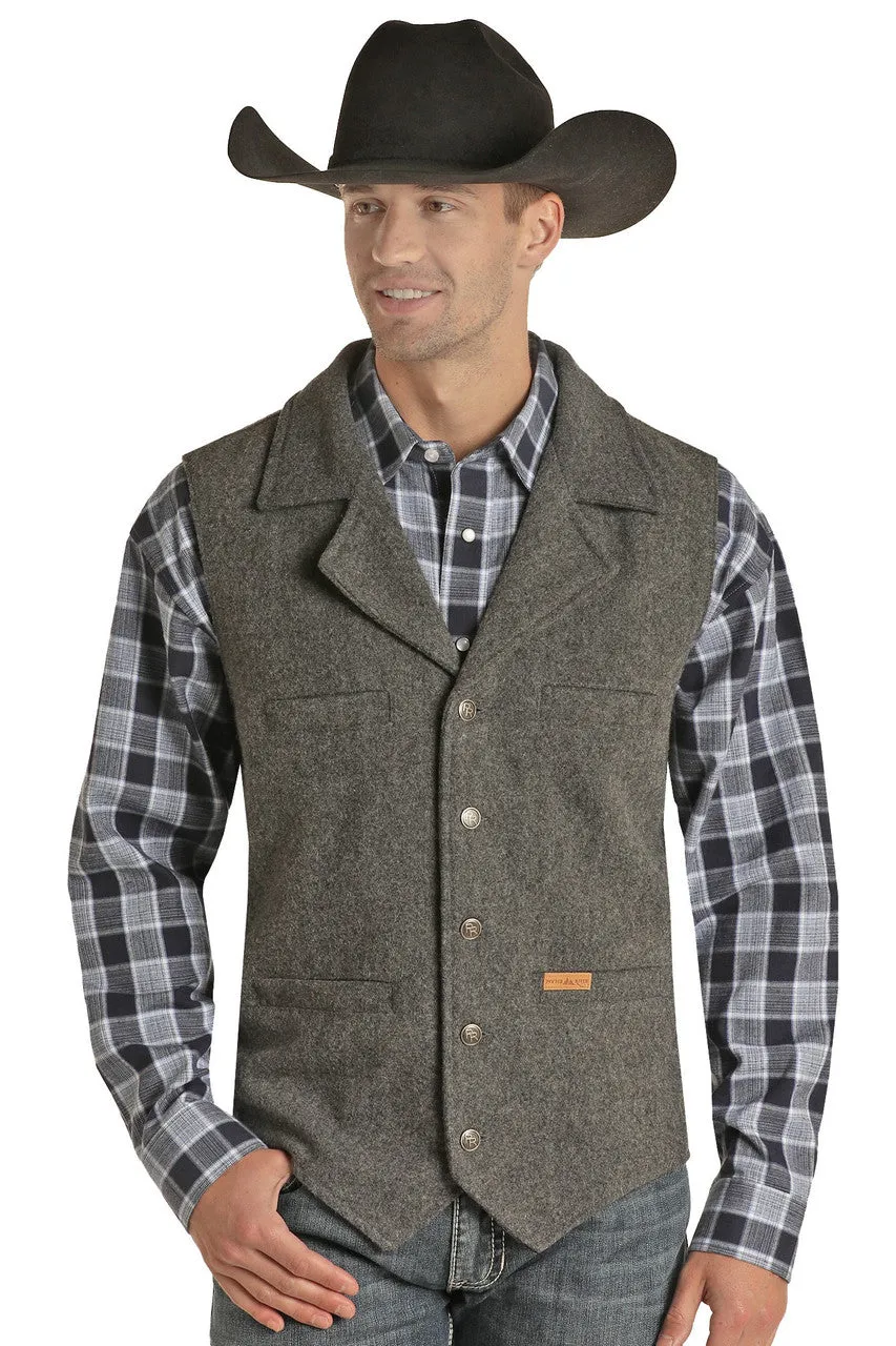 Powder River® Men's Montana Button Front Heather Wool Vest