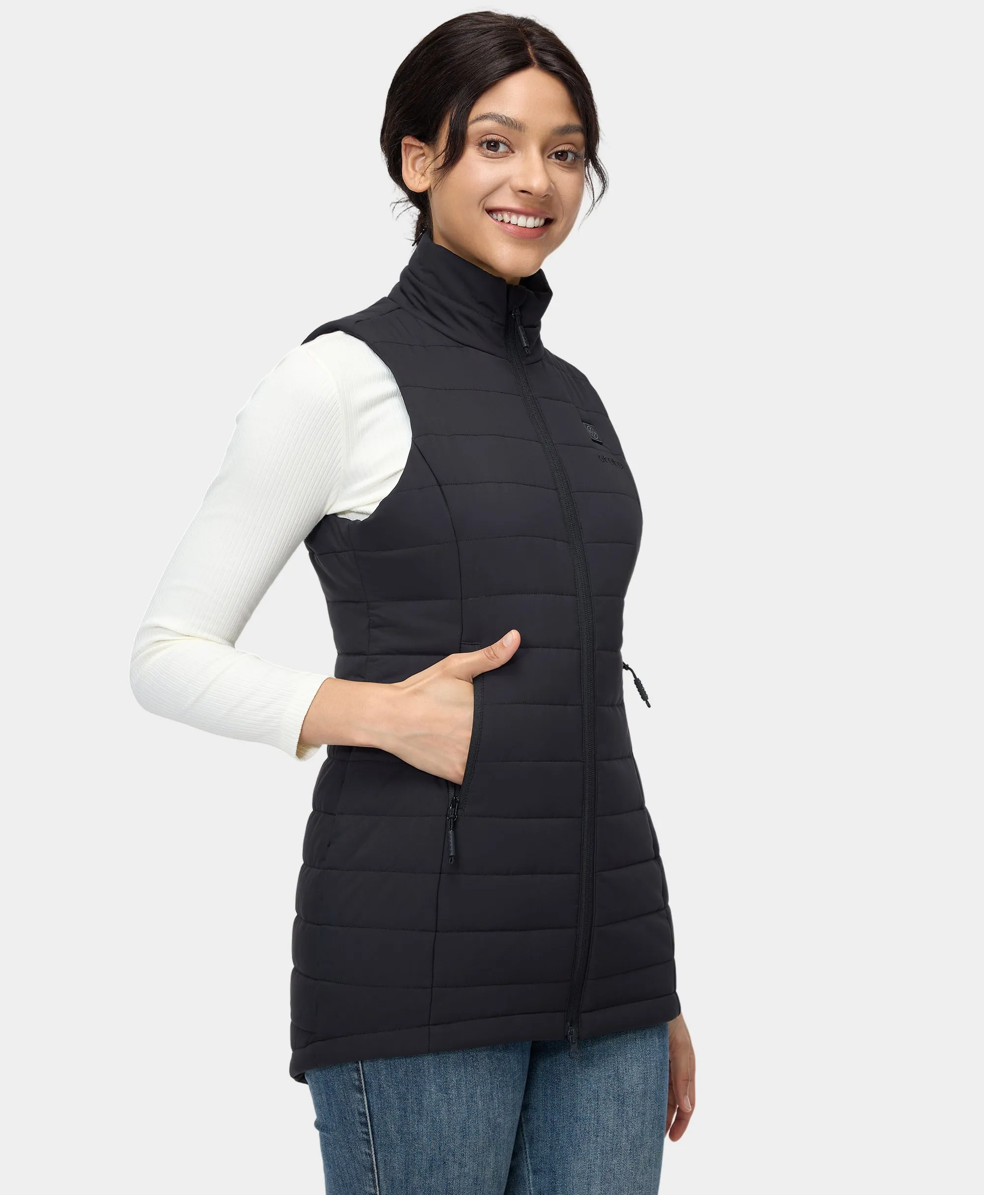 "Tribeca" Women's Heated Long Puffer Vest