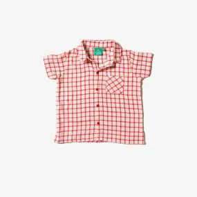 Red Check Button Down Shirt