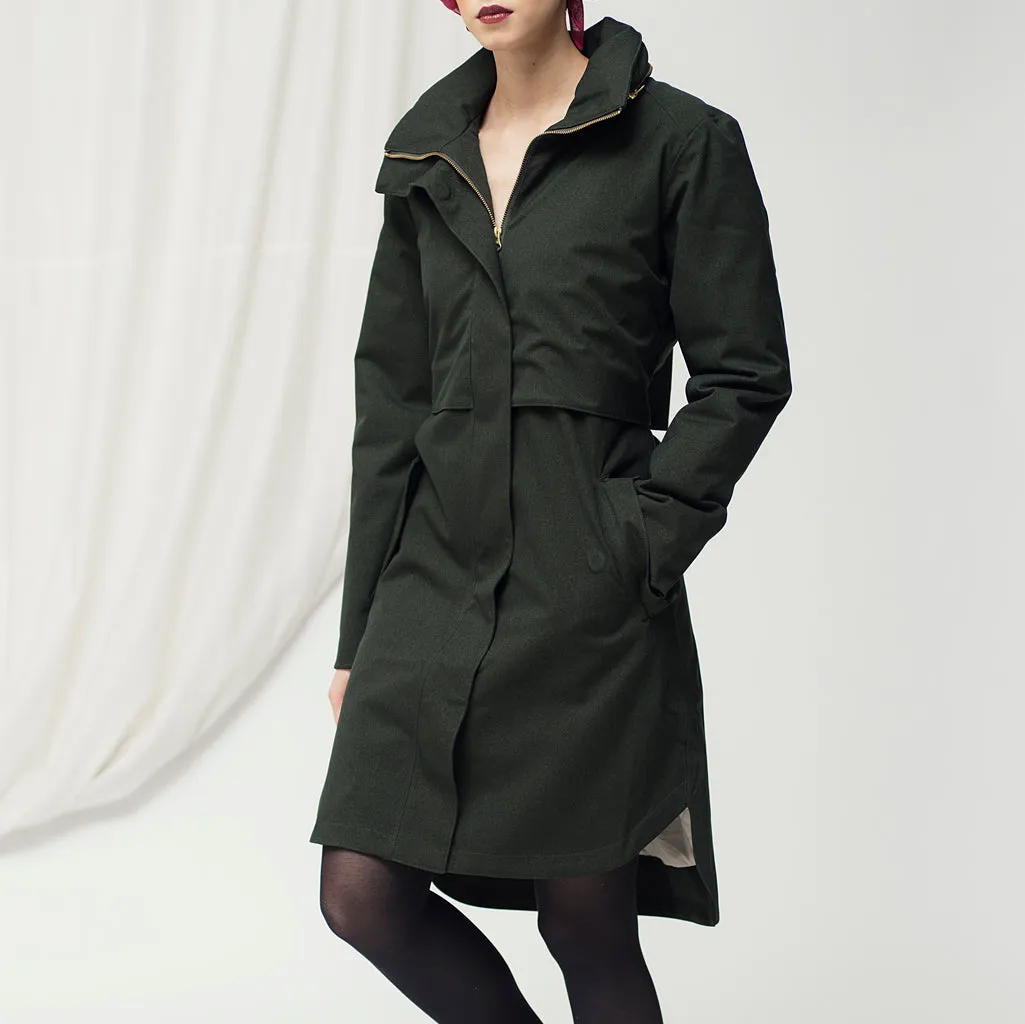 Regn Coat - Rosin Dark Green