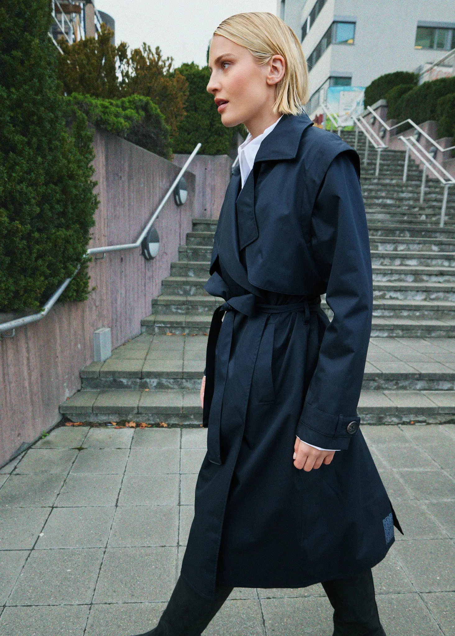 Regndråpe Trench Coat - New Black